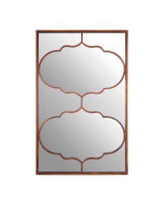 Zariah Arabesque Wall Bedroom Mirror In Antique Gold Frame