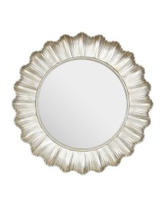 Chiyoka Scallop Wall Bedroom Mirror In Champagne