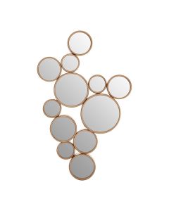Persephone Multi-Circles Small Wall Bedroom Mirror In Gold