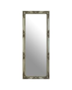 Zelma Wall Bedroom Mirror In Antique Silver Wooden Frame