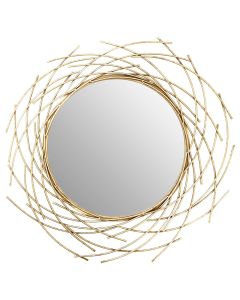 Farran Spiral Wall Bedroom Mirror In Champagne