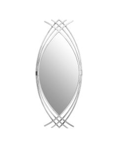Farran Oval Wall Bedroom Mirror In Silver