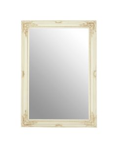 Zelma Wall Bedroom Mirror In Bone White Wooden Frame