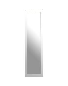 Zelma Floor Standing Cheval Mirror In Silver Frame