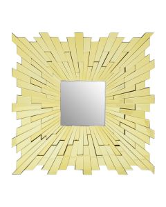 Dia Glitzy Large Square Contemporary Wall Bedroom Mirror In Gold