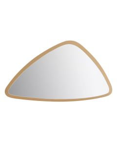 Torino Small Geometric Shape Wall Mirror In Gold Wooden Frame