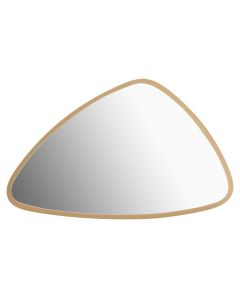 Torino Medium Geometric Shape Wall Mirror In Gold Wooden Frame