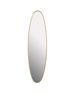 Torino Oval Shape Wall Mirror In Gold Wooden Frame