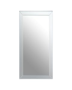 Sana Large Rectangular Wall Mirror With Wooden Frame