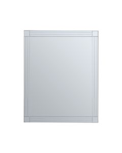 Sana Square Wall Mirror With Linear Detail