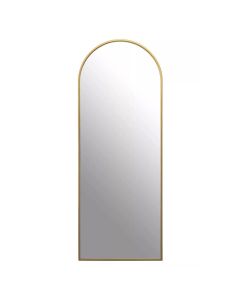 Avento Tall Wall Mirror In Gold Iron Frame