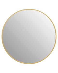 Avento Small Round Wall Mirror In Gold Iron Frame