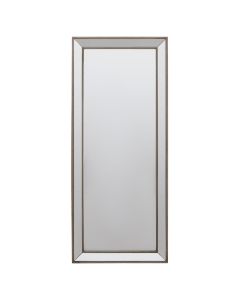 Holmes Rectangular Wall Mirror In Silver Frame