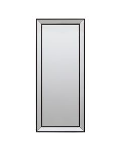 Holmes Rectangular Wall Mirror In Matte Black Frame