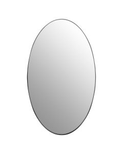 Cora Oval Wall Mirror With Black Metal Frame