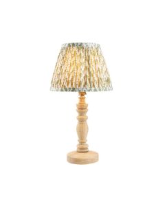Bibury And Leaf 20cm Herb Garden Green Fabric Shade Table Lamp In Natural Ash