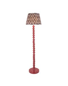 Higgledy And Zigzag 40cm Pearl Grey Shade Floor Lamp With Gloss Pink Clay Base
