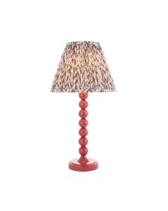Higgledy And Leaf 25cm Pearl Grey Shade Table Lamp With High Gloss Pink Clay Base