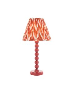 Higgledy And Zigzag 25cm Apricot Orange Shade Table Lamp With Gloss Pink Clay Base