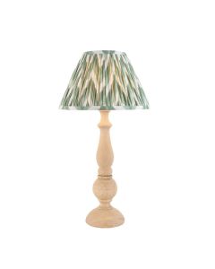 Hidcote And Zigzag 30cm Cotswold Green Shade Table Lamp With Country Classic Base