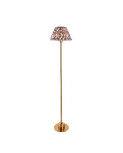 Bobble And Ripple 35cm Marlin Blue Fabric Shade Table Lamp In Gloss White Ceramic Base