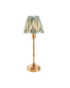 Bibury And Zigzag 20cm Pearl Grey Fabric Shade Table Lamp In Natural Ash