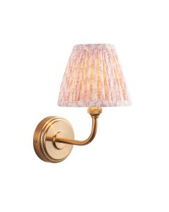 Step Arc And Leaf 16cm Peachy Keen Shade Wall Light In Brushed Aged Brass