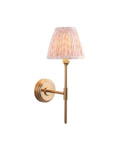 Step T Bar And Leaf 16cm Peachy Keen Shade Wall Light In Brushed Aged Brass