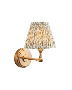 Step Wing And Leaf 16cm Herb Garden Green Shade Wall Light In Brushed Aged Brass