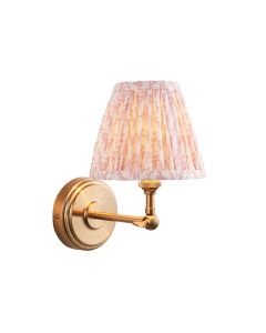 Step Wing And Leaf 16cm Peachy Keen Shade Wall Light In Brushed Aged Brass