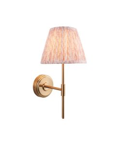 Step T Bar And Leaf 20cm Peachy Keen Shade Wall Light In Brushed Aged Brass