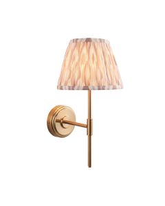 Step T Bar And Ikat 20cm Neutral Shade Wall Light In Brushed Aged Brass