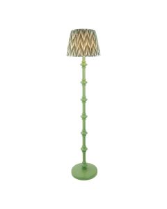 Carnaby And Zigzag 35cm Cotswold Green Shade Floor Lamp Satin Cotswold Green Base