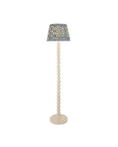 Higgledy And Ripple 35cm Marlin Blue Shade Floor Lamp With Gloss Almond White Base