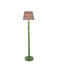 Higgledy And Zigzag 35cm Pearl Grey Shade Floor Lamp With Gloss Cotswold Green Base