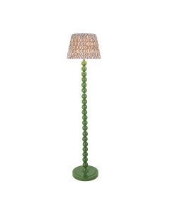 Higgledy And Ripple 35cm Pearl Grey Shade Floor Lamp With Gloss Cotswold Green Base