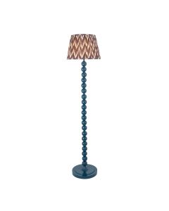 Higgledy And Zigzag 35cm Pearl Grey Shade Floor Lamp With Gloss Marlin Blue Base