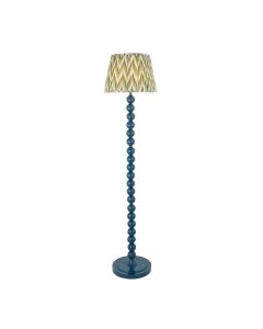 Higgledy And Zigzag 35cm Cotswold Green Shade Floor Lamp With Gloss Marlin Blue Base