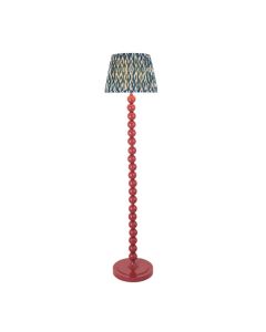 Higgledy And Ikat 35cm Marlin Blue Shade Floor Lamp With High Gloss Pink Clay Base