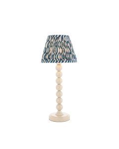 Higgledy And Ripple 20cm Marlin Blue Shade Table Lamp With Gloss Almond White Base