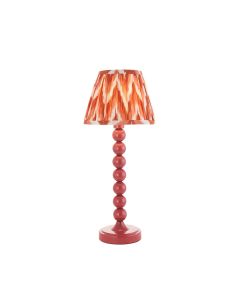 Higgledy And Zigzag 20cm Apricot Orange Shade Table Lamp With Gloss Pink Clay Base