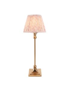 Santiago And Leaf 20cm Peachy Keen Shade Table Lamp In Brushed Aged Brass