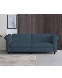Felix Corduroy Fabric 3 Seater Sofa Bed In Blue