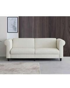 Felix Corduroy Fabric 3 Seater Sofa Bed In Cream