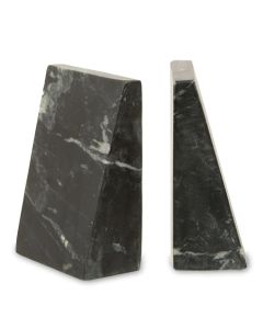 Koper Marble Set Of 2 Bookends In Black