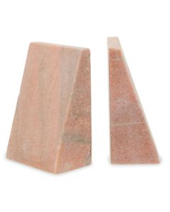 Koper Marble Set Of 2 Bookends In Pink