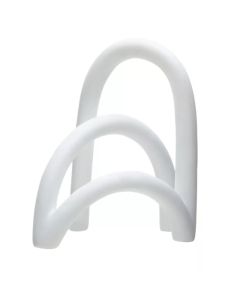 Broc Stonepowder And Polyresin Abstract Sculpture In White