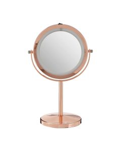 Clara Dressing Mirror In Rose Gold Plated Frame With LED