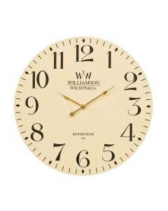 Henzo Round Classical Wooden Wall Clock In Natural Cream
