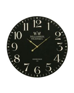 Henzo Round Classical Wooden Wall Clock In Black